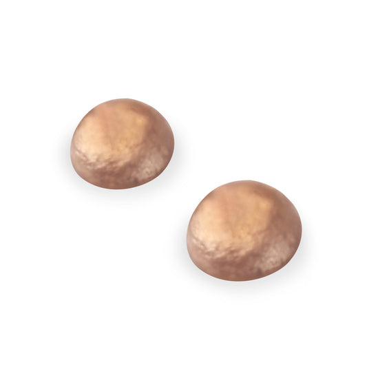 Nougat Cabouchon Matte Medium Stud Earrings | The Jewellery Stop