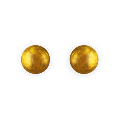 Palomino Cabouchon Matte Medium Stud Earrings | The Jewellery Stop
