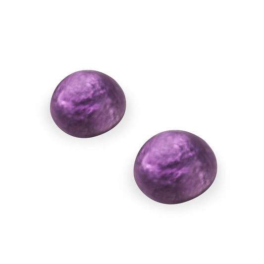 Peacock Cabouchon Matte Medium Stud Earrings | The Jewellery Stop