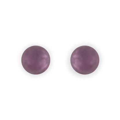 Rainbow Cabouchon Matte Medium Stud Earrings | The Jewellery Stop