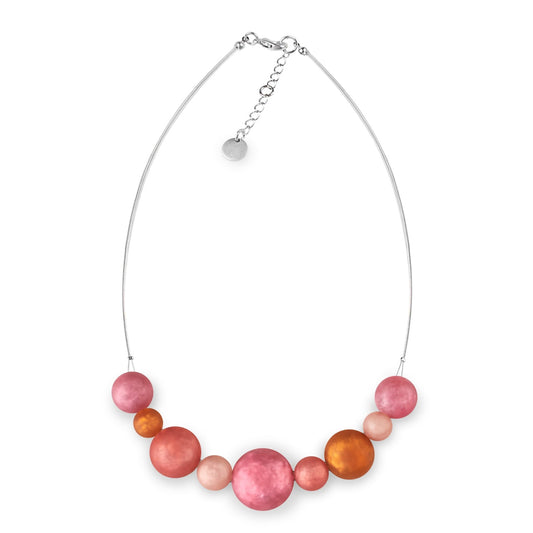 Coral Cabouchon Matte Classic Necklace | The Jewellery Stop
