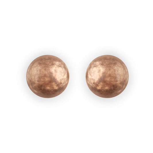 Nougat Cabouchon Matte Large Stud Earrings | The Jewellery Stop