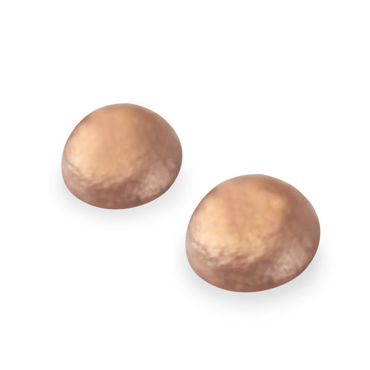 Nougat Cabouchon Matte Large Stud Earrings | The Jewellery Stop