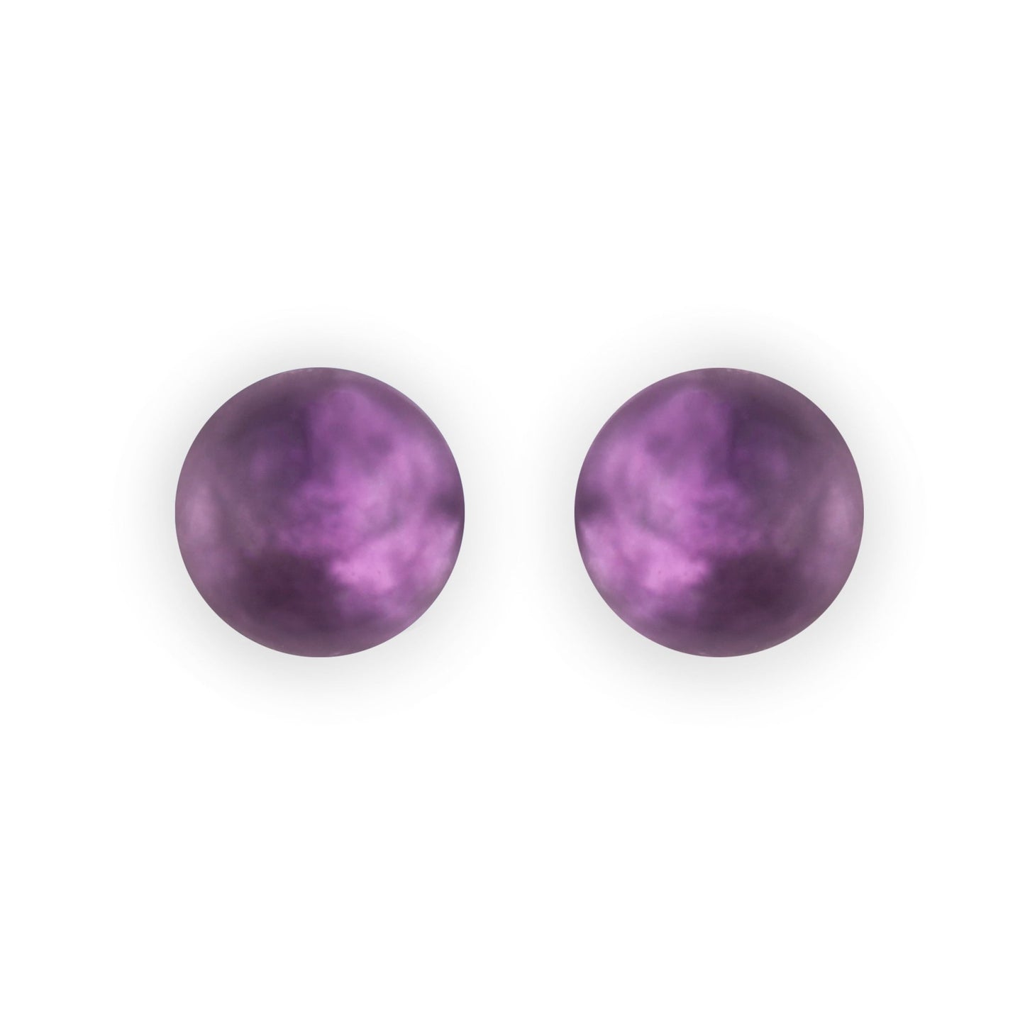 Peacock Cabouchon Matte Large Stud Earrings | The Jewellery Stop