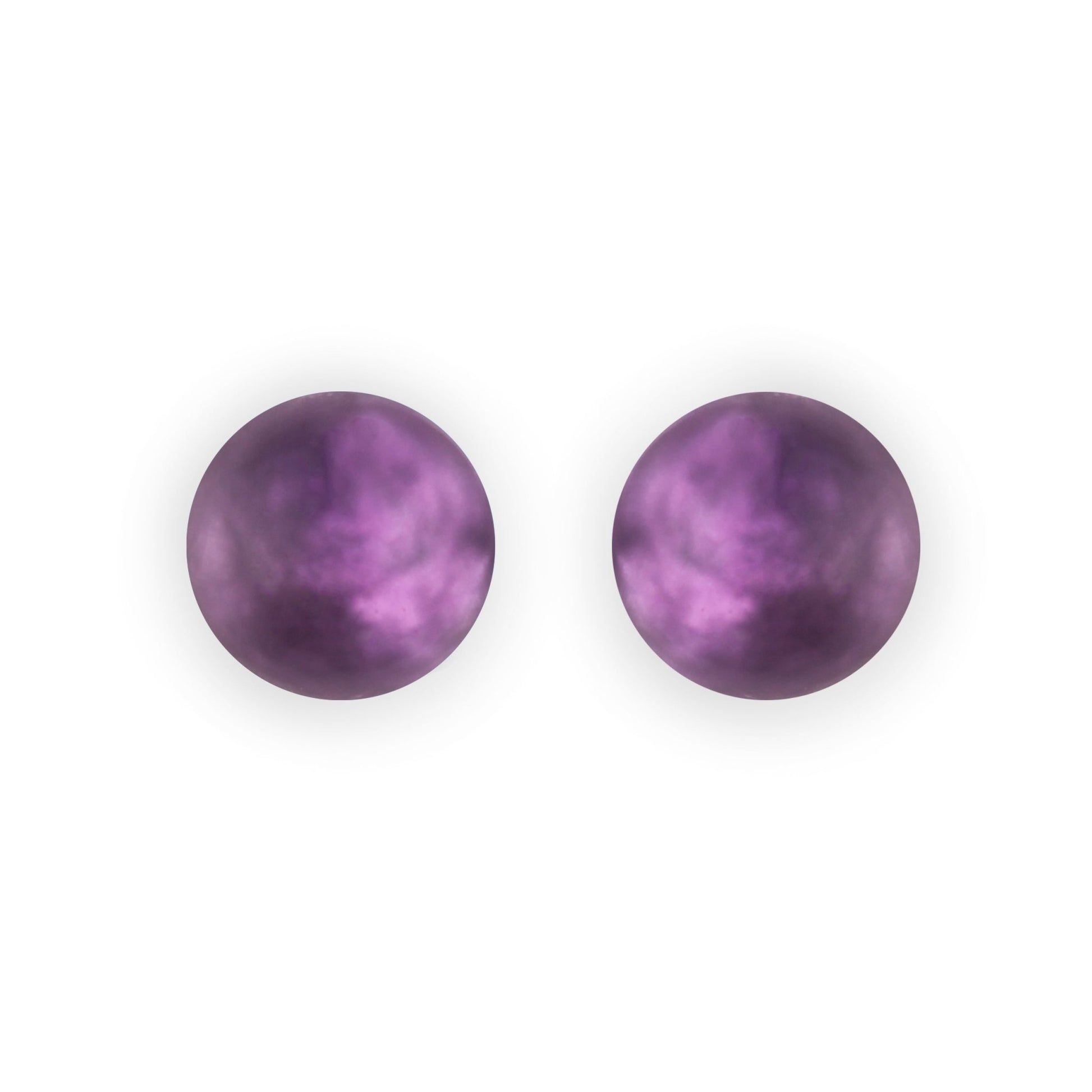 Peacock Cabouchon Matte Large Stud Earrings | The Jewellery Stop