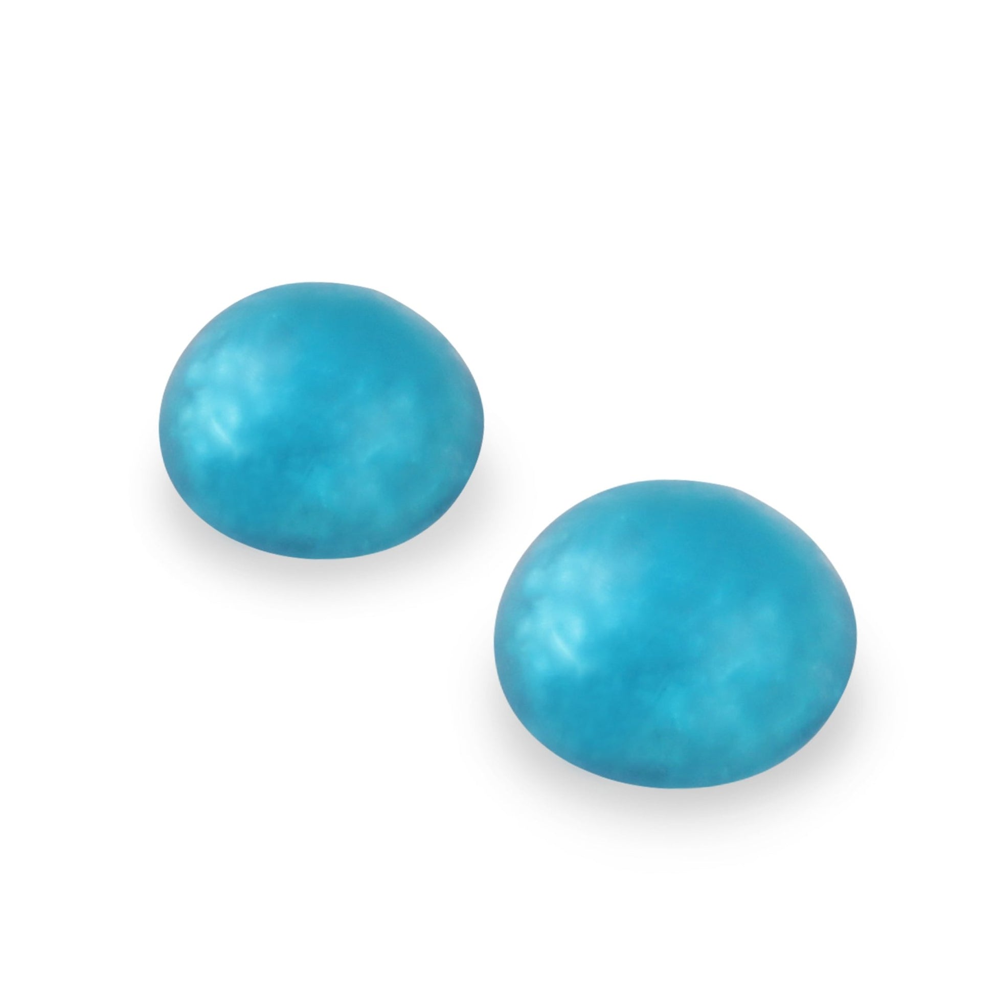 Turquoise Cabouchon Matte Large Stud Earrings | The Jewellery Stop