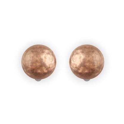 Nougat Cabouchon Matte Clip Earrings | The Jewellery Stop