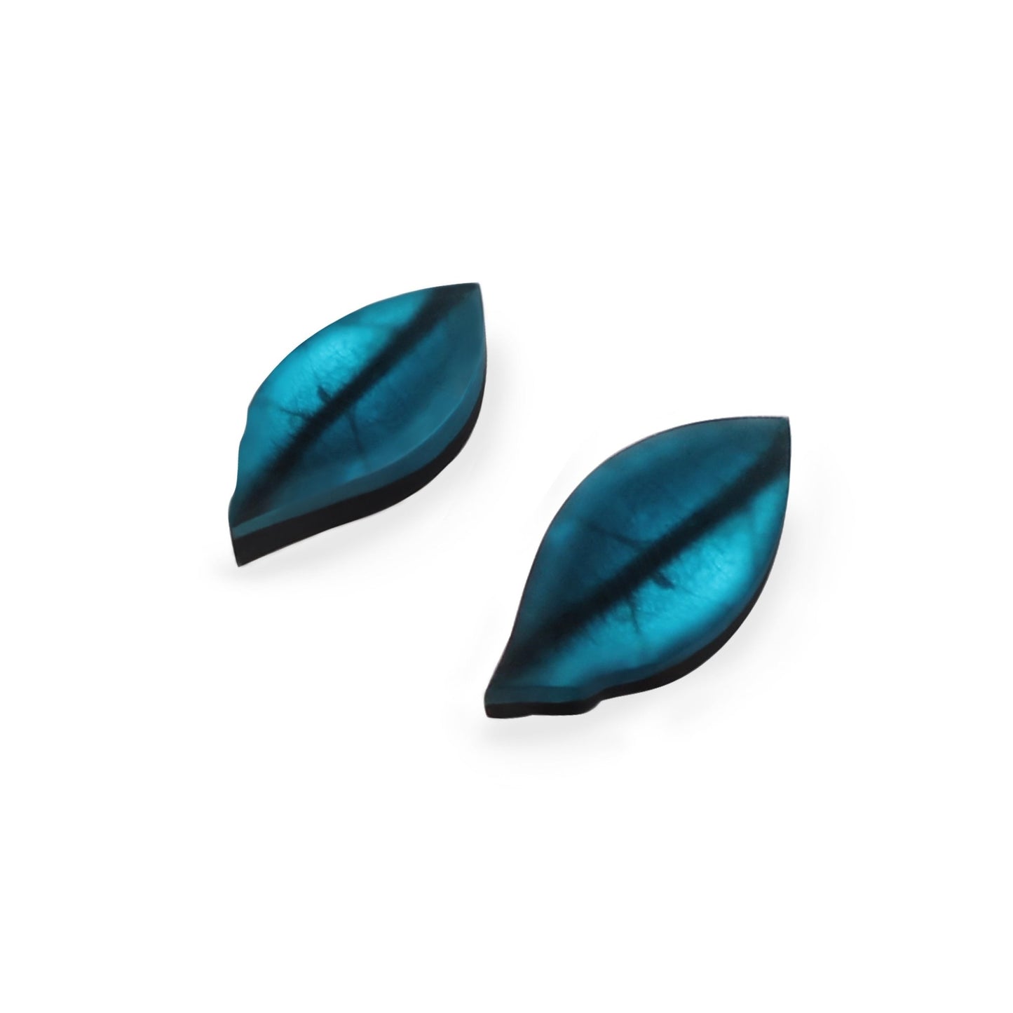 Turquoise Skeletal Leaf Matte Stud Earrings | The Jewellery Stop