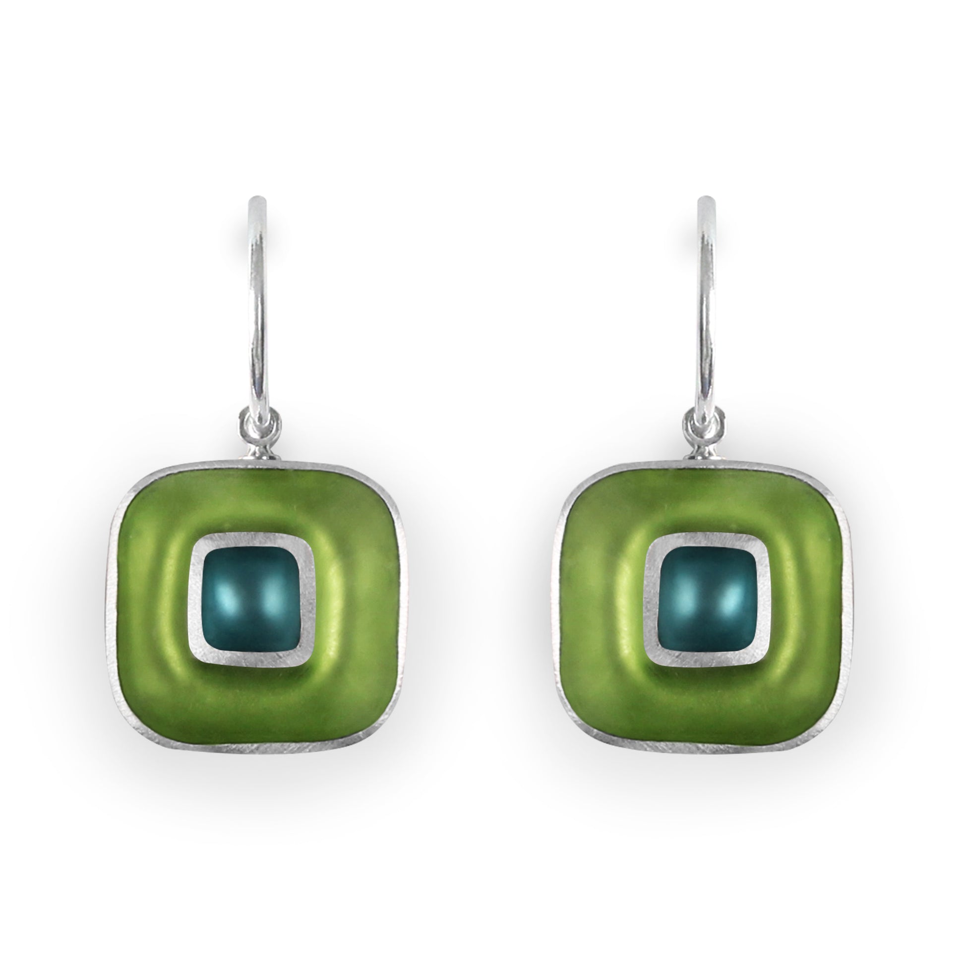 Orchard Retro Squares Matte Creole Earrings