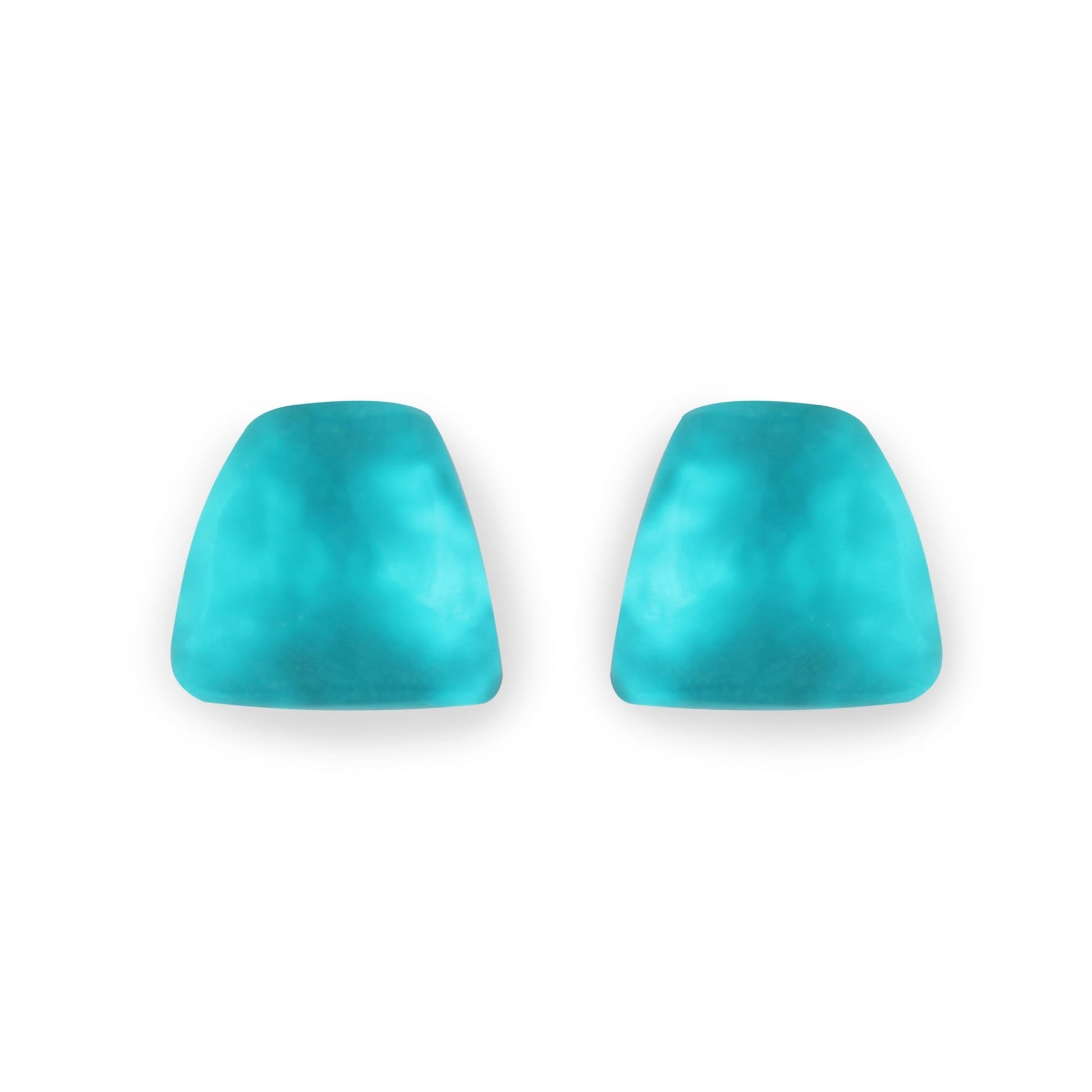 Teal Cleopatra Matte Stud Earrings | The Jewellery Stop