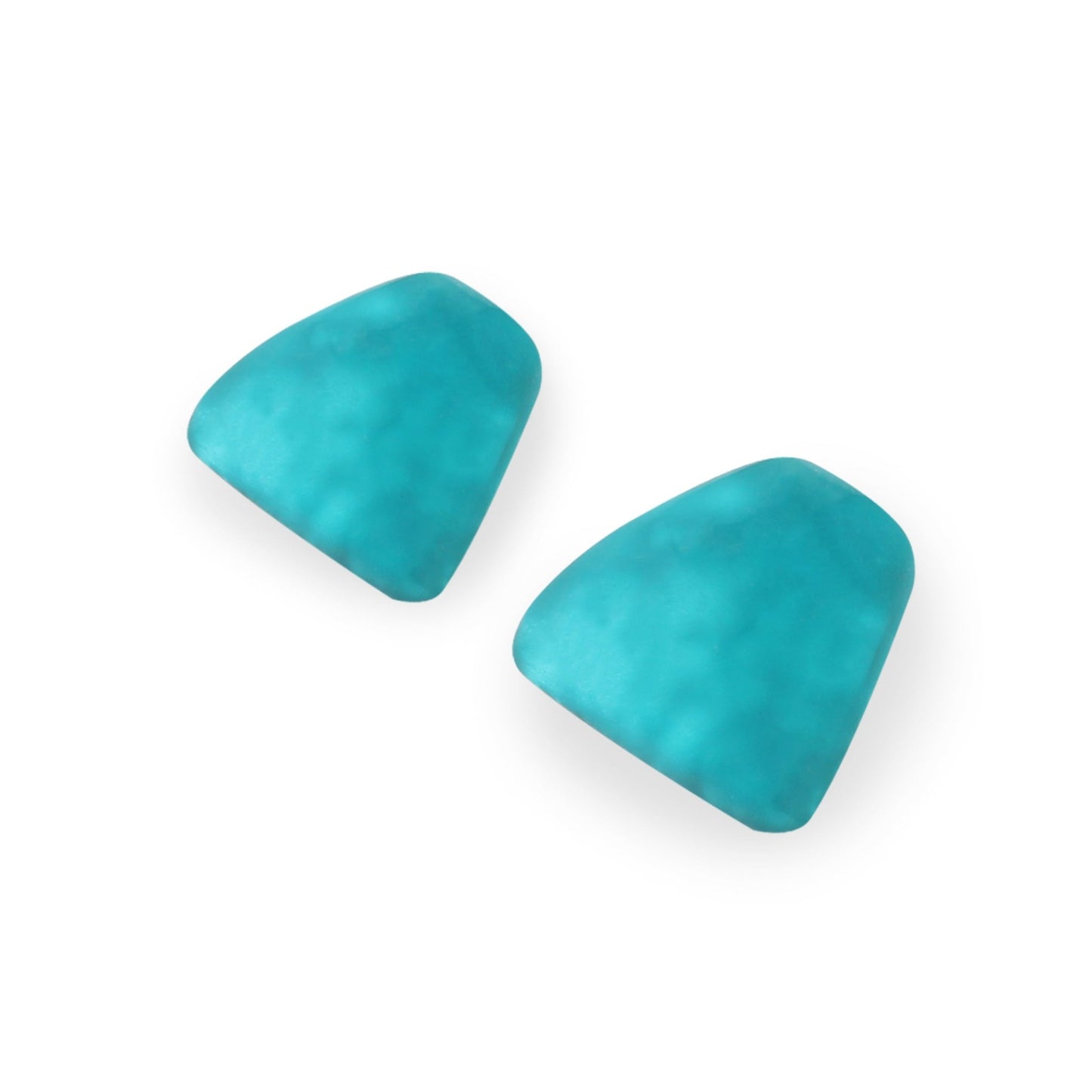 Teal Cleopatra Matte Stud Earrings | The Jewellery Stop