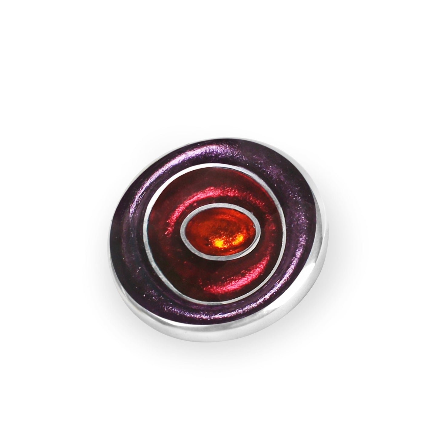 Rainbow Organic Circles Shiny Brooch | The Jewellery Stop