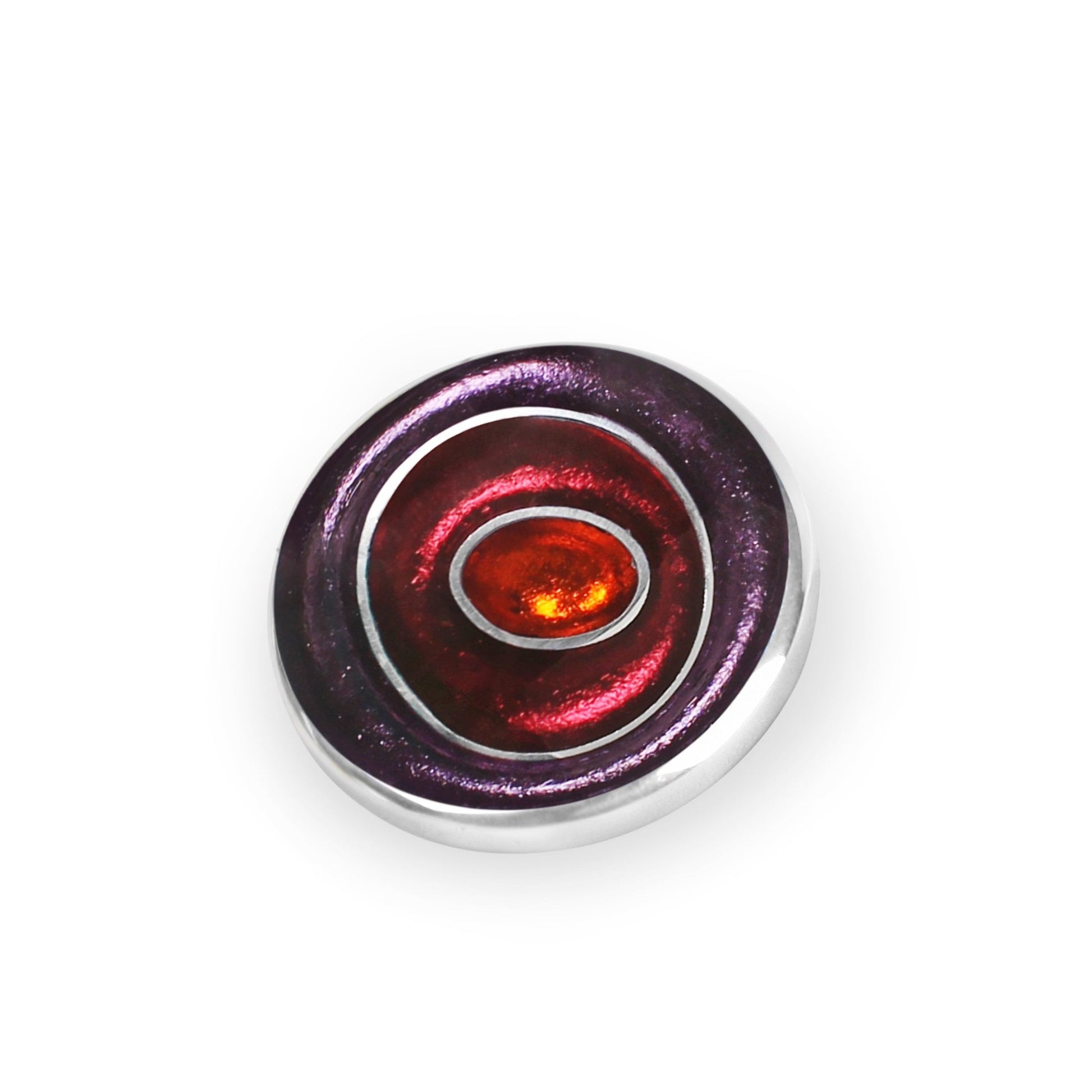 Rainbow Organic Circles Shiny Brooch | The Jewellery Stop