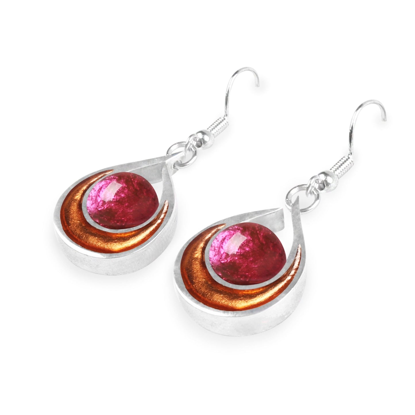 Sherbet Raindrop Shiny Fish Hook Earrings | The Jewellery Stop
