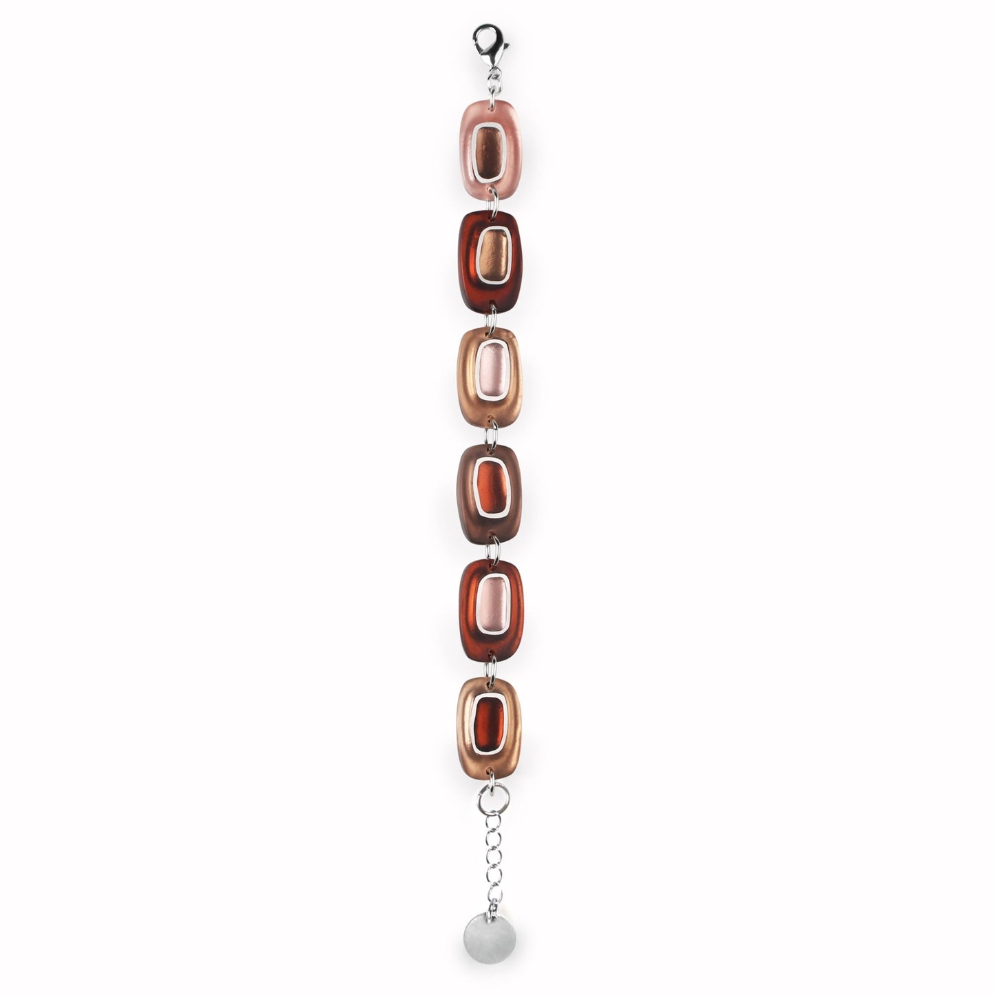Nougat Retro Ovals Matte Bracelet | The Jewellery Stop