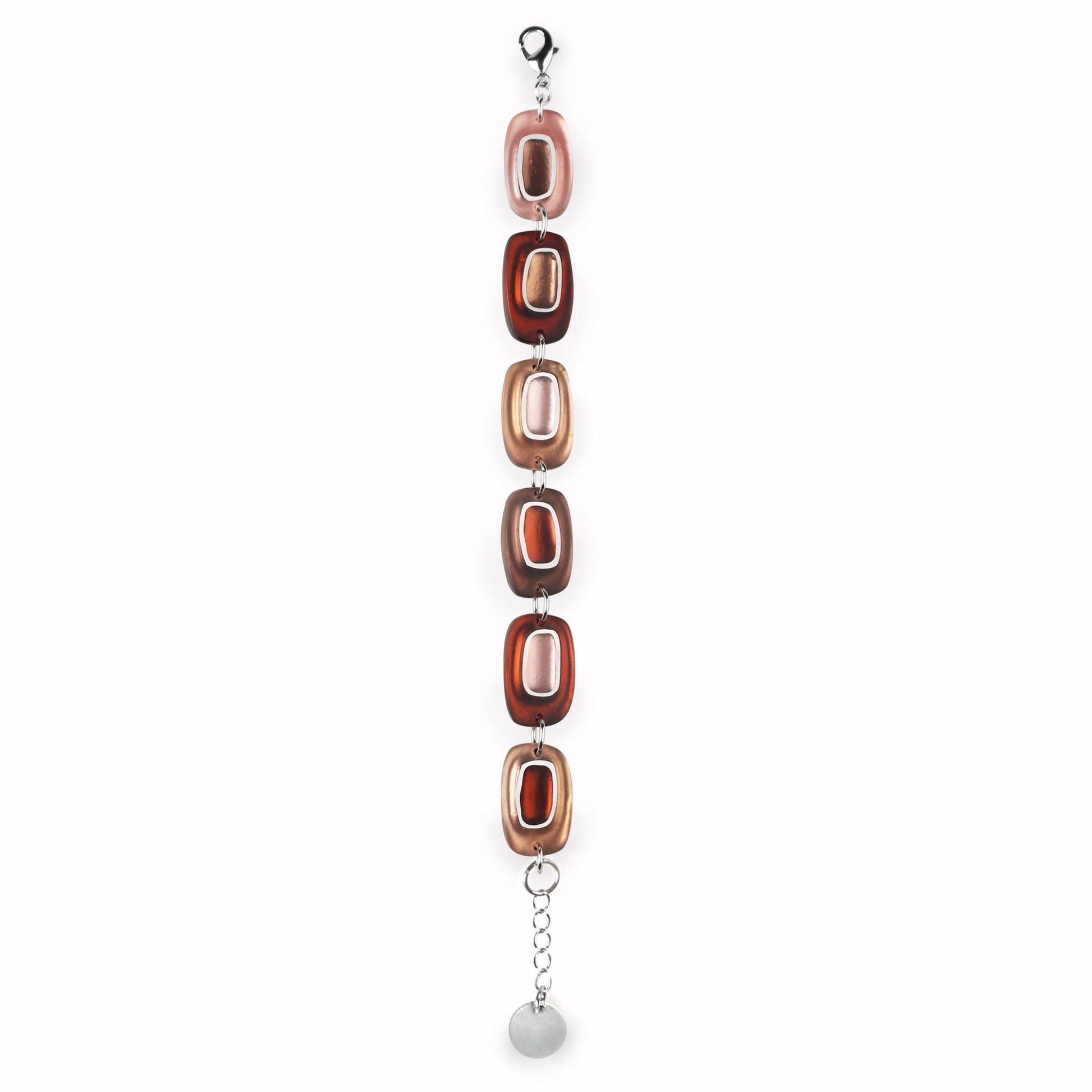 Nougat Retro Ovals Matte Bracelet | The Jewellery Stop