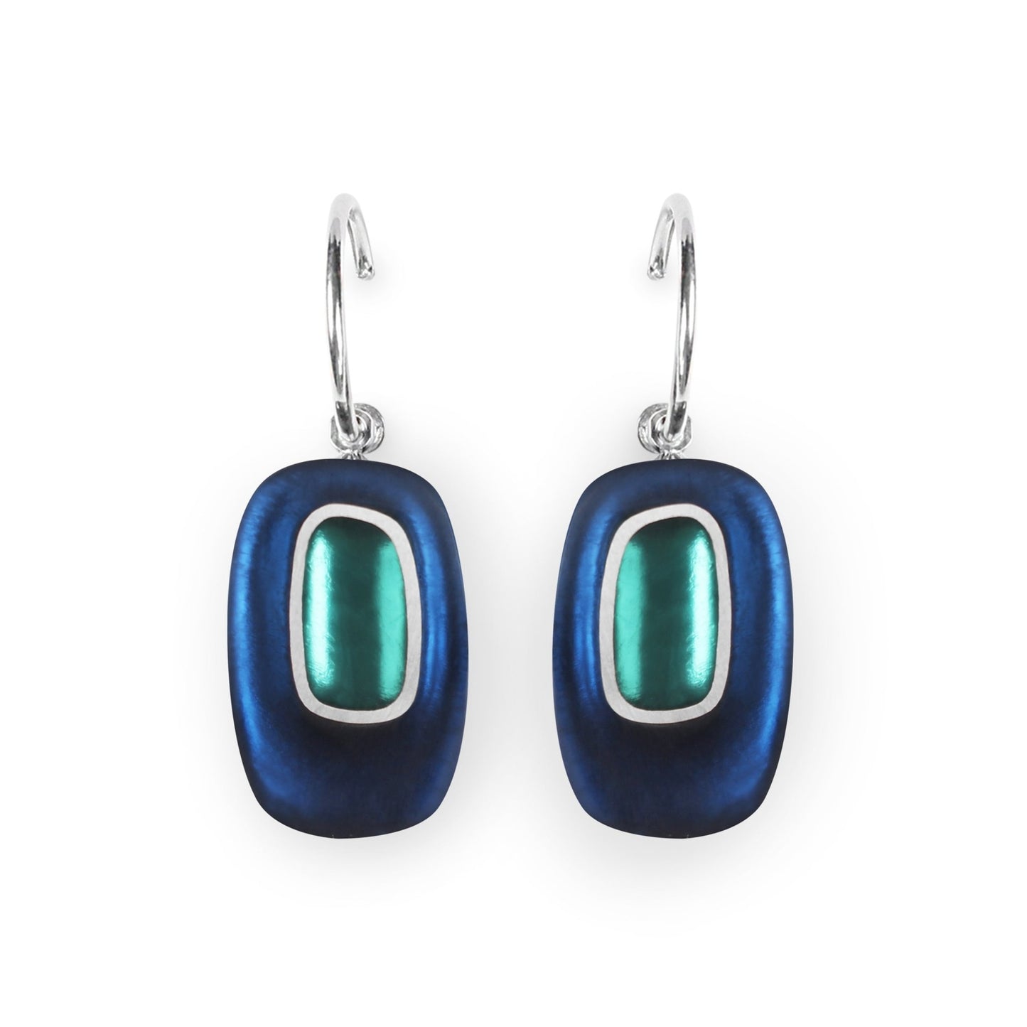 Pacific Retro Ovals Matte Creole Earrings | The Jewellery Stop