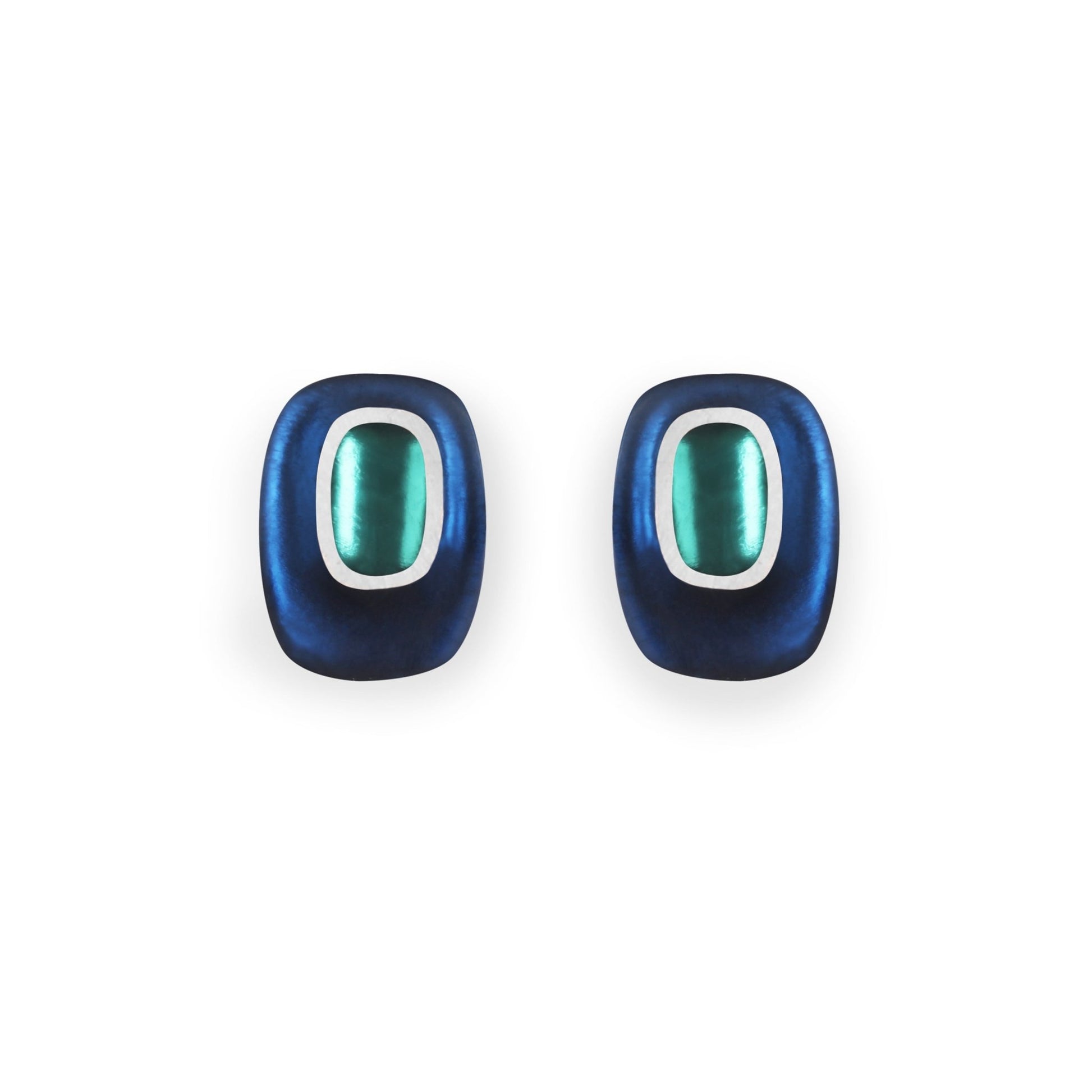 Pacific Retro Ovals Matte Stud Earrings | The Jewellery Stop