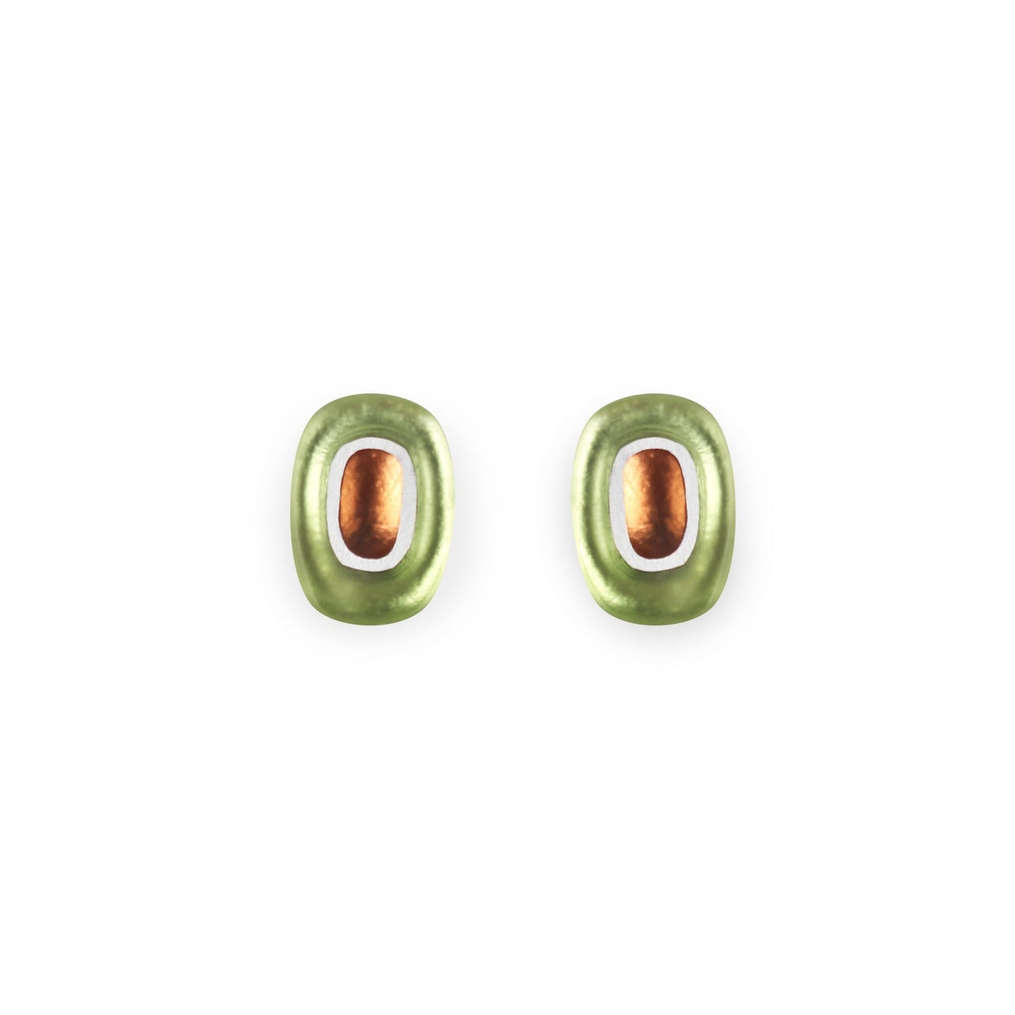 Sherbet Retro Ovals Matte Stud Earrings | The Jewellery Stop