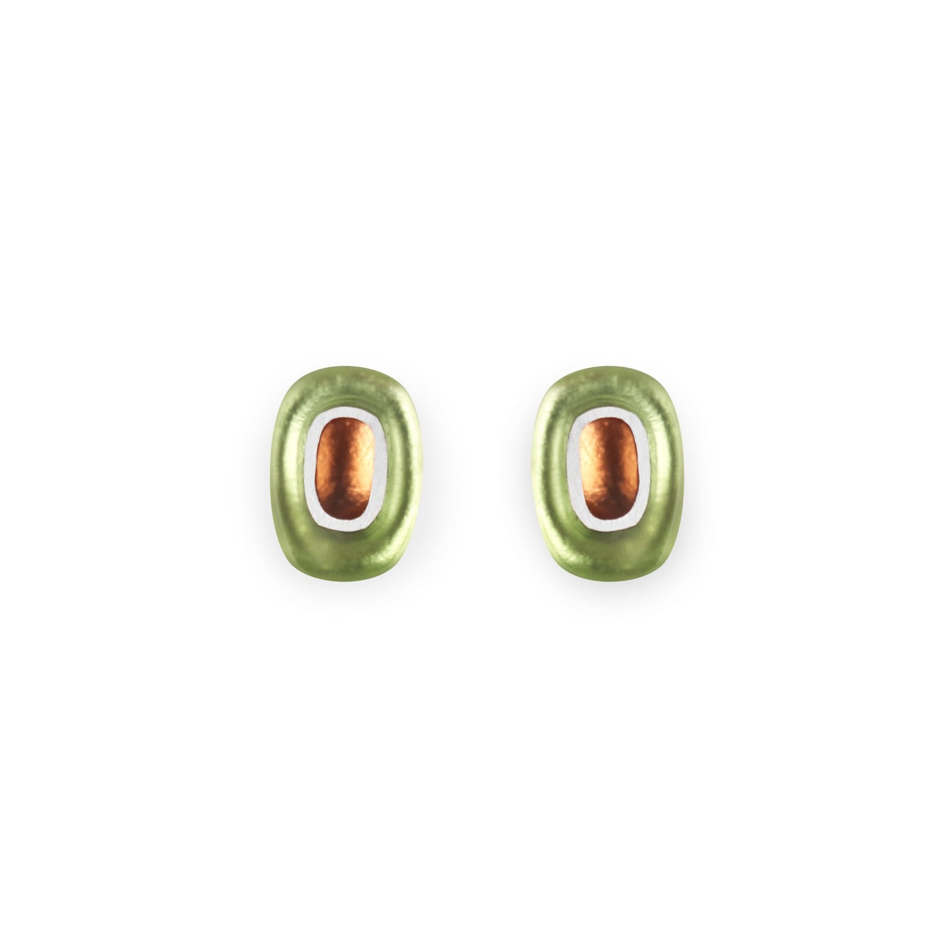 Sherbet Retro Ovals Matte Stud Earrings | The Jewellery Stop