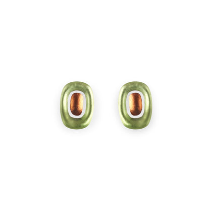 Sherbet Retro Ovals Matte Stud Earrings | The Jewellery Stop
