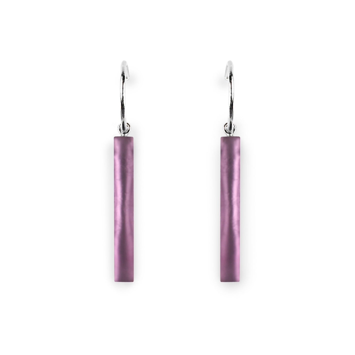 Rainbow Square Sticks Matte Creole Earrings | The Jewellery Stop