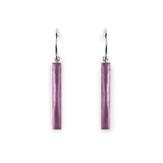 Rainbow Square Sticks Matte Creole Earrings | The Jewellery Stop