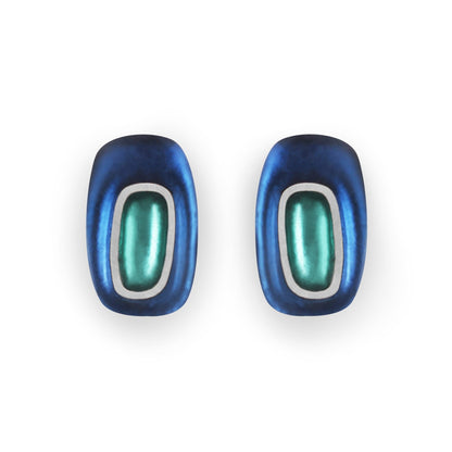 Pacific Retro Ovals Matte Clip Earrings | The Jewellery Stop