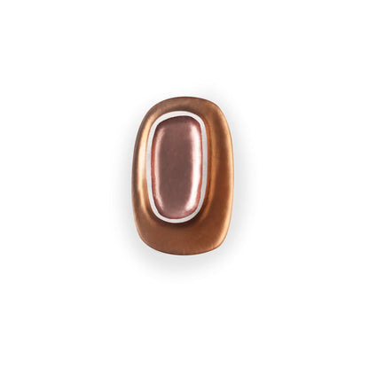 Nougat Retro Ovals Matte Brooch | The Jewellery Stop