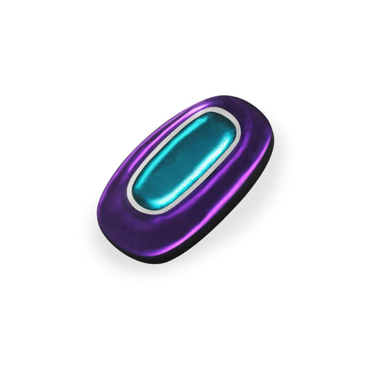 Peacock Retro Ovals Matte Brooch | The Jewellery Stop
