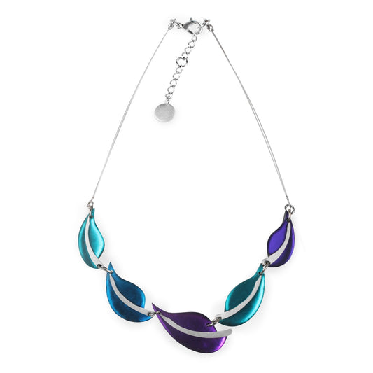 Peacock Leaf Matte Necklace | The Jewellery Stop