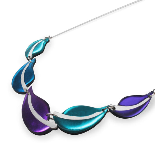 Peacock Leaf Matte Necklace | The Jewellery Stop