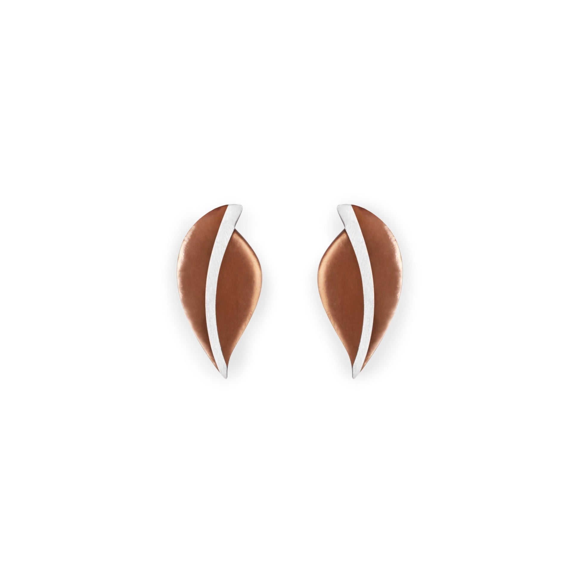 Nougat Leaf Matte Stud Earrings | The Jewellery Stop
