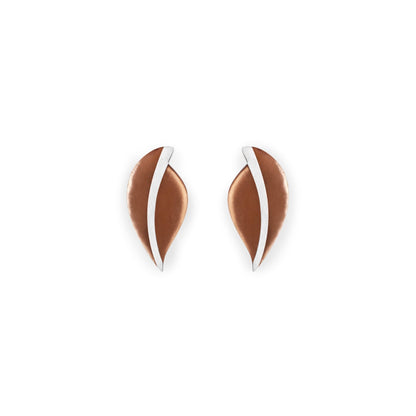 Nougat Leaf Matte Stud Earrings | The Jewellery Stop
