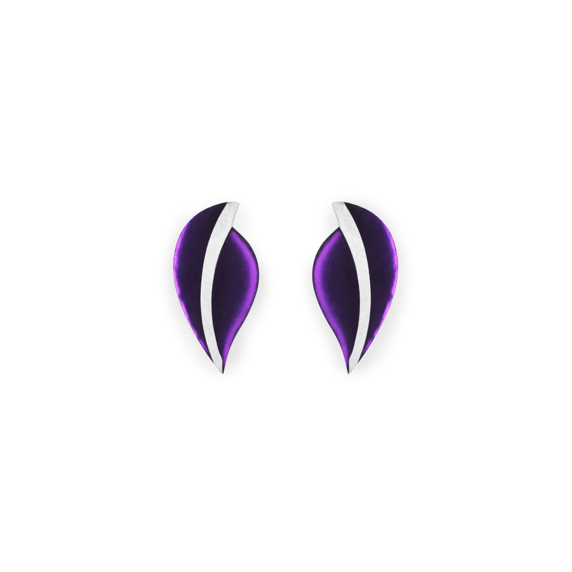 Peacock Leaf Matte Stud Earrings | The Jewellery Stop