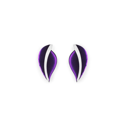 Peacock Leaf Matte Stud Earrings | The Jewellery Stop