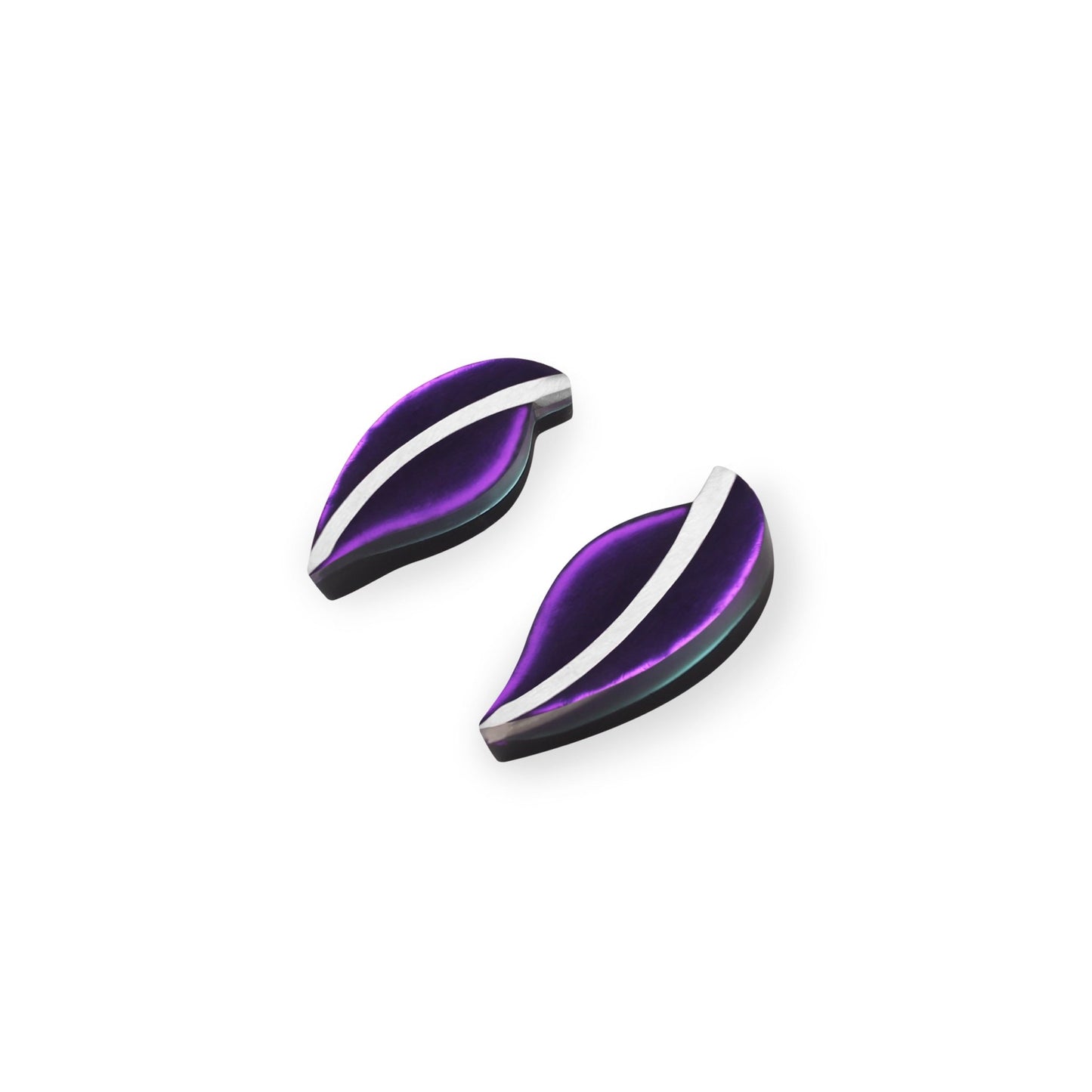 Peacock Leaf Matte Stud Earrings | The Jewellery Stop