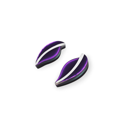 Peacock Leaf Matte Stud Earrings | The Jewellery Stop