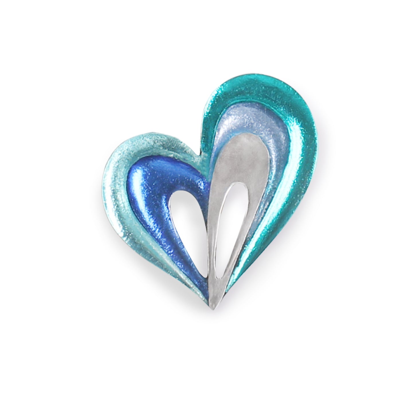 Riviera Heart Loop Shiny Brooch | The Jewellery Stop