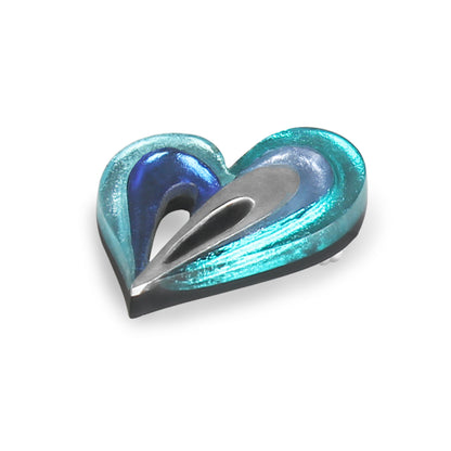 Riviera Heart Loop Shiny Brooch | The Jewellery Stop