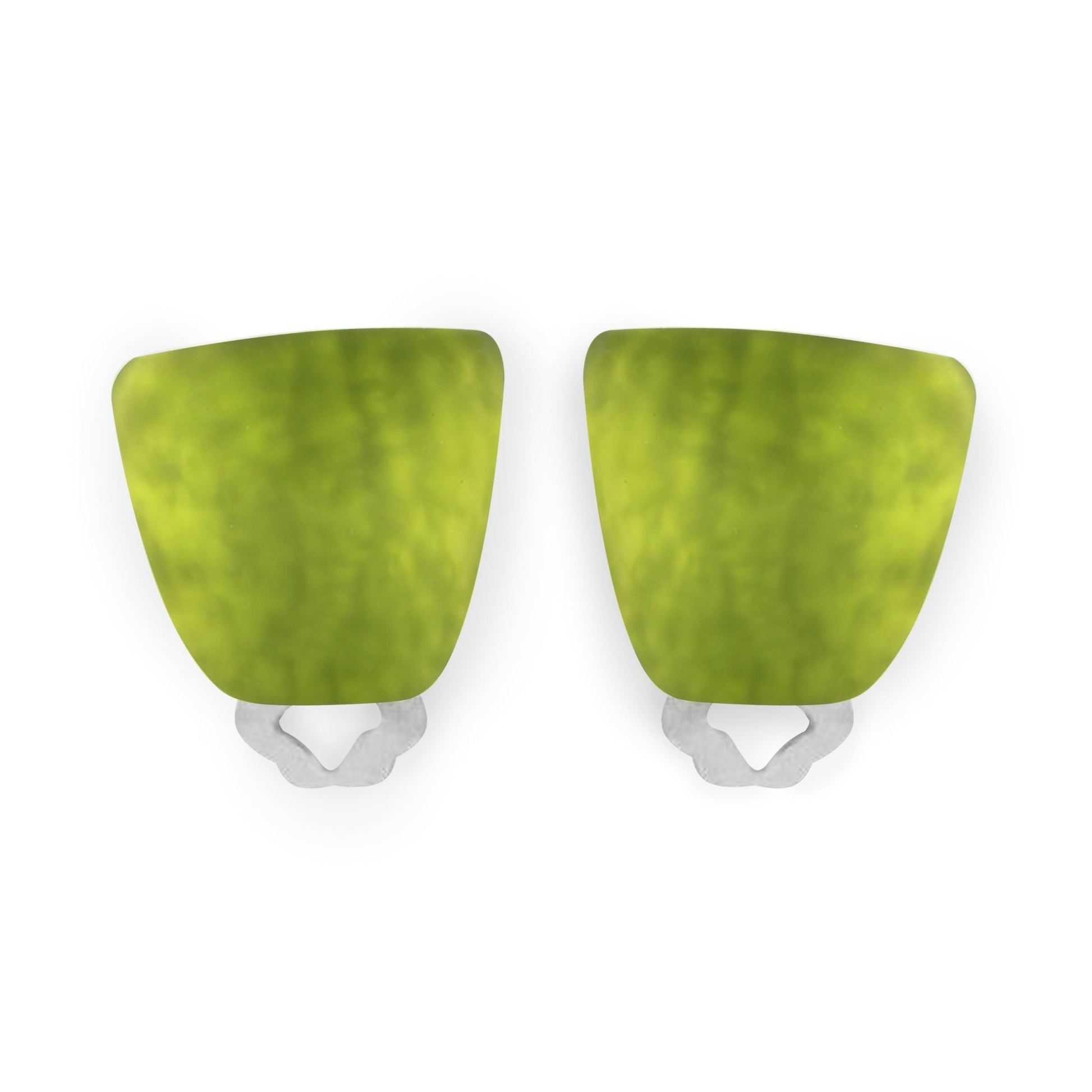 Peridot Cleopatra Matte Clip Earrings | The Jewellery Stop