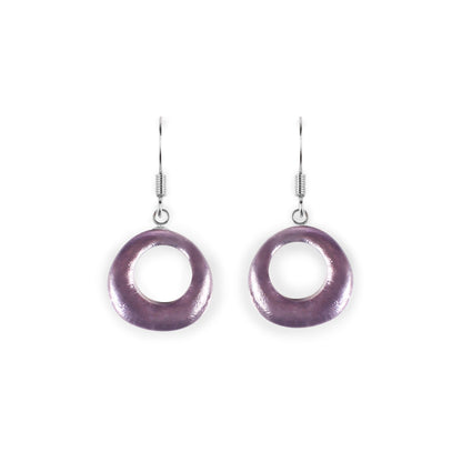 Sherbet Hollow Circles Shiny Fish Hook Earrings | The Jewellery Stop