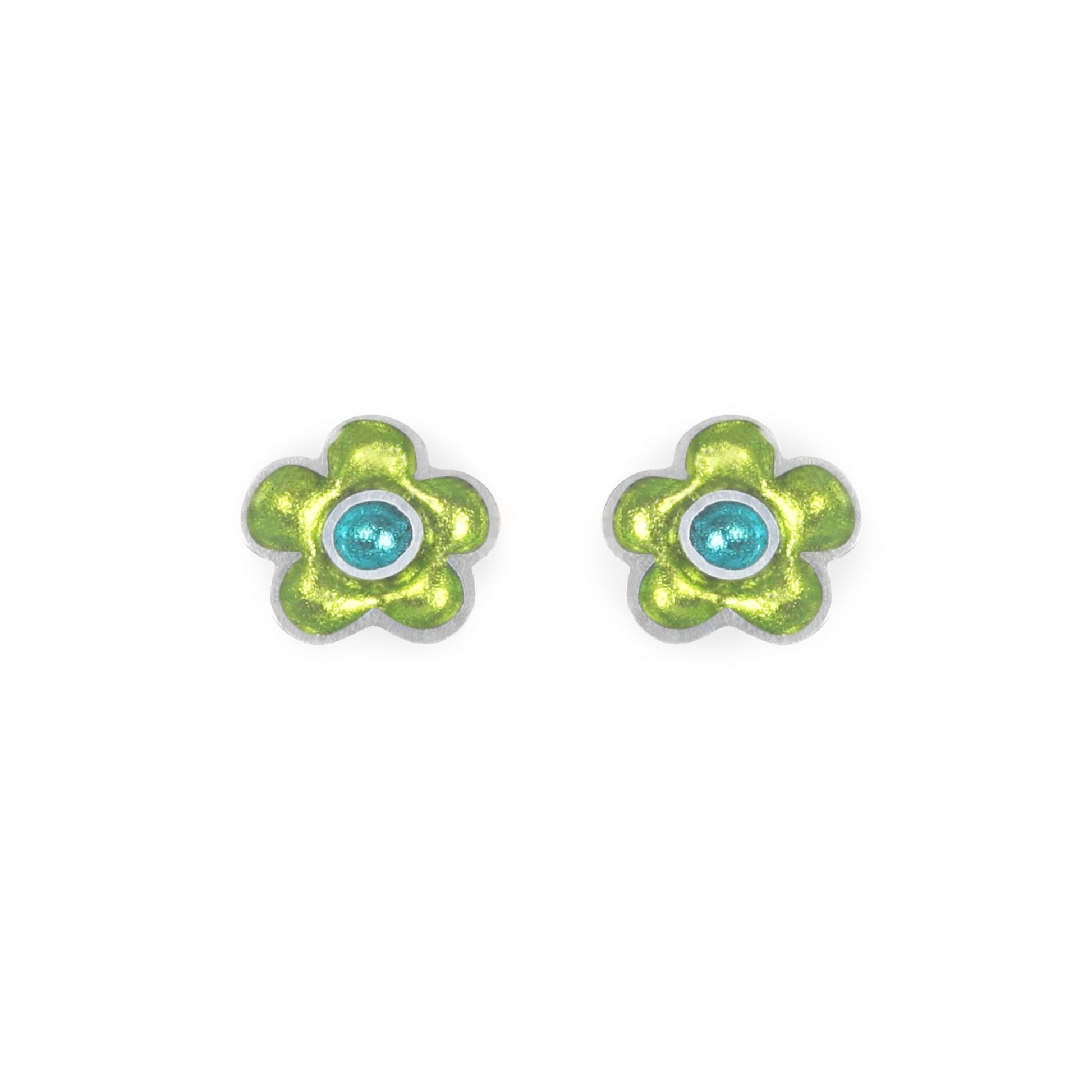 Caribbean Flower Pot Shiny Stud Earrings | The Jewellery Stop