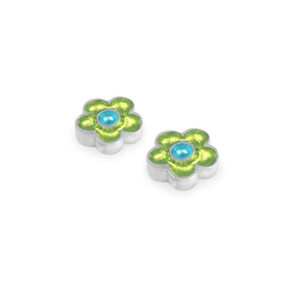 Caribbean Flower Pot Shiny Stud Earrings | The Jewellery Stop
