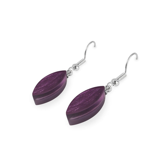 Rainbow Petal Shiny Fish Hook Earrings | The Jewellery Stop