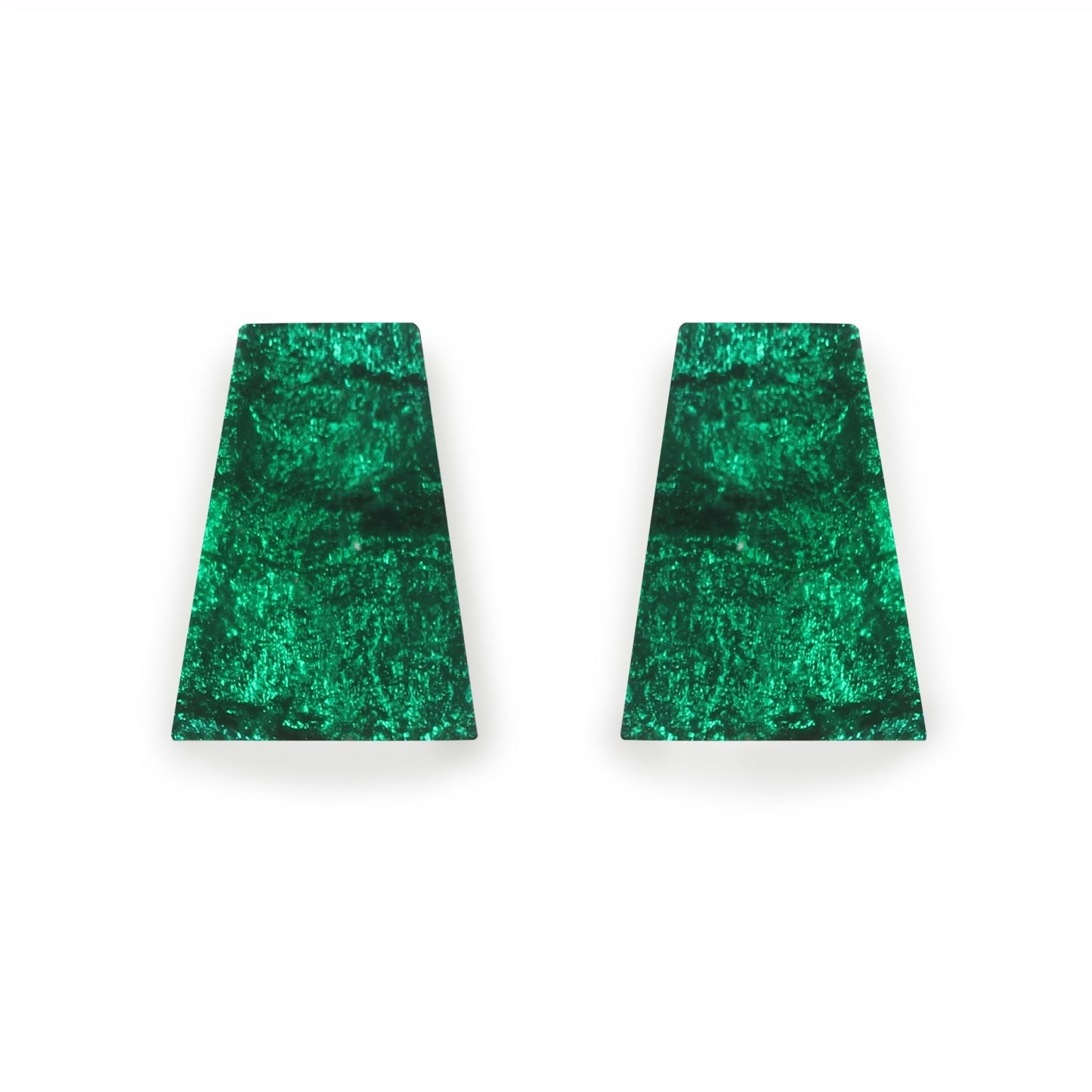 Emerald Aztec Shiny Large Stud Earrings | The Jewellery Stop