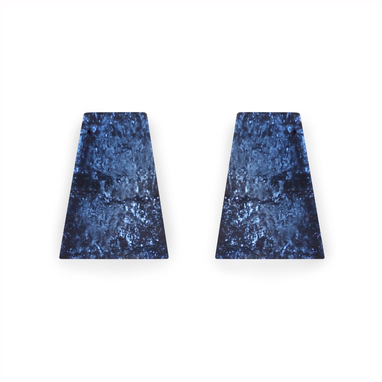 Navy Aztec Shiny Large Stud Earrings | The Jewellery Stop