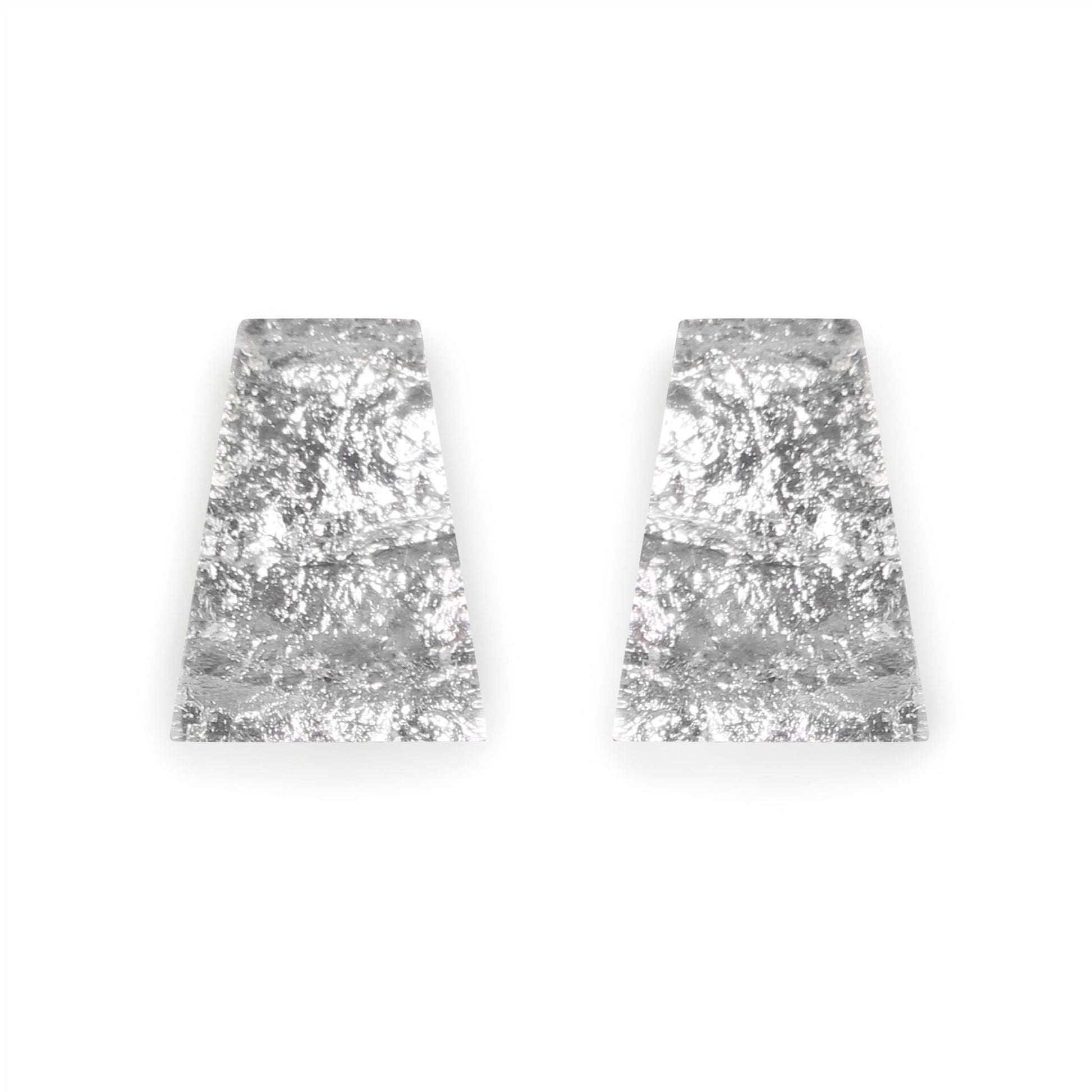 Silver Aztec Shiny Large Stud Earrings | The Jewellery Stop