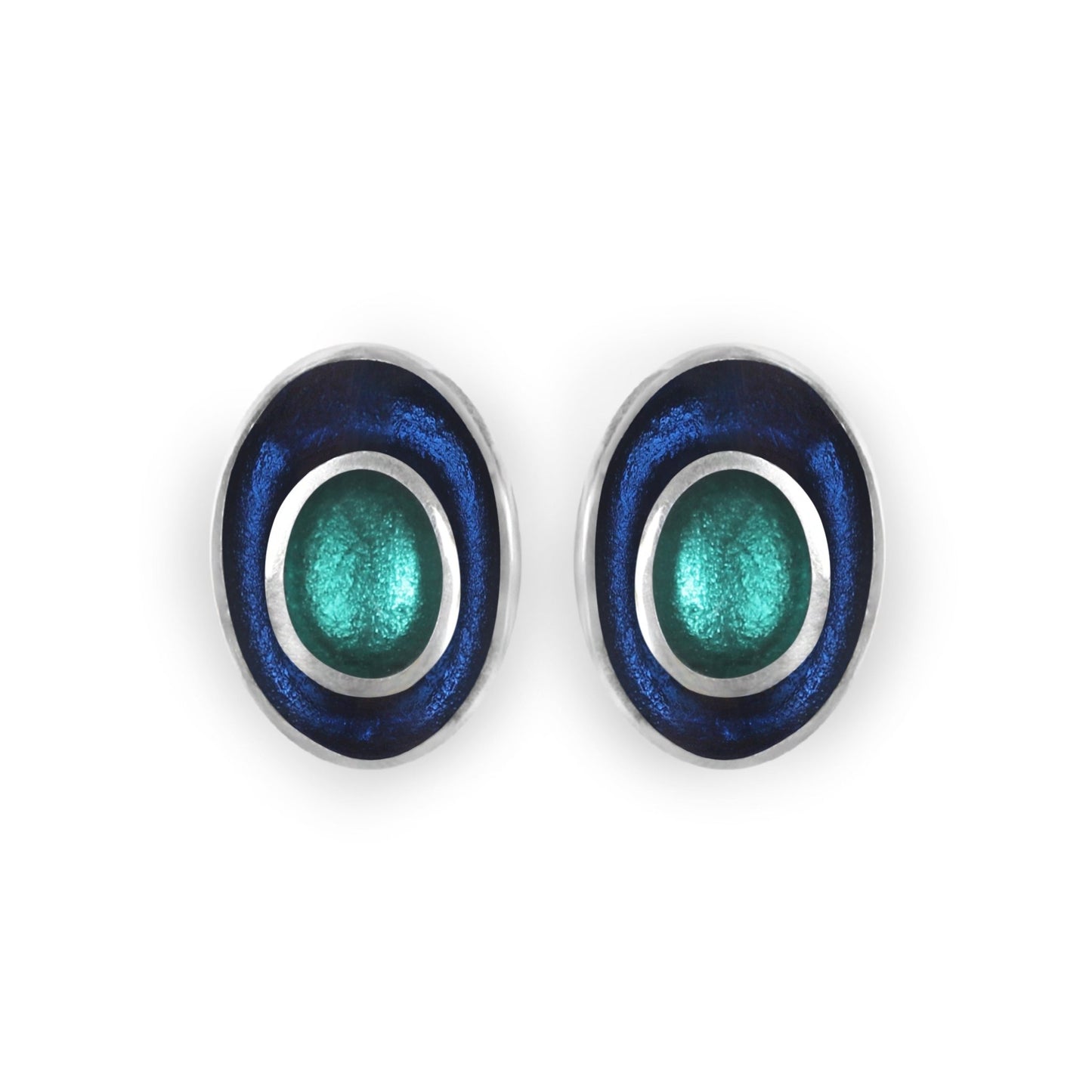 Pacific Organic Circles Shiny Clip Earrings | The Jewellery Stop