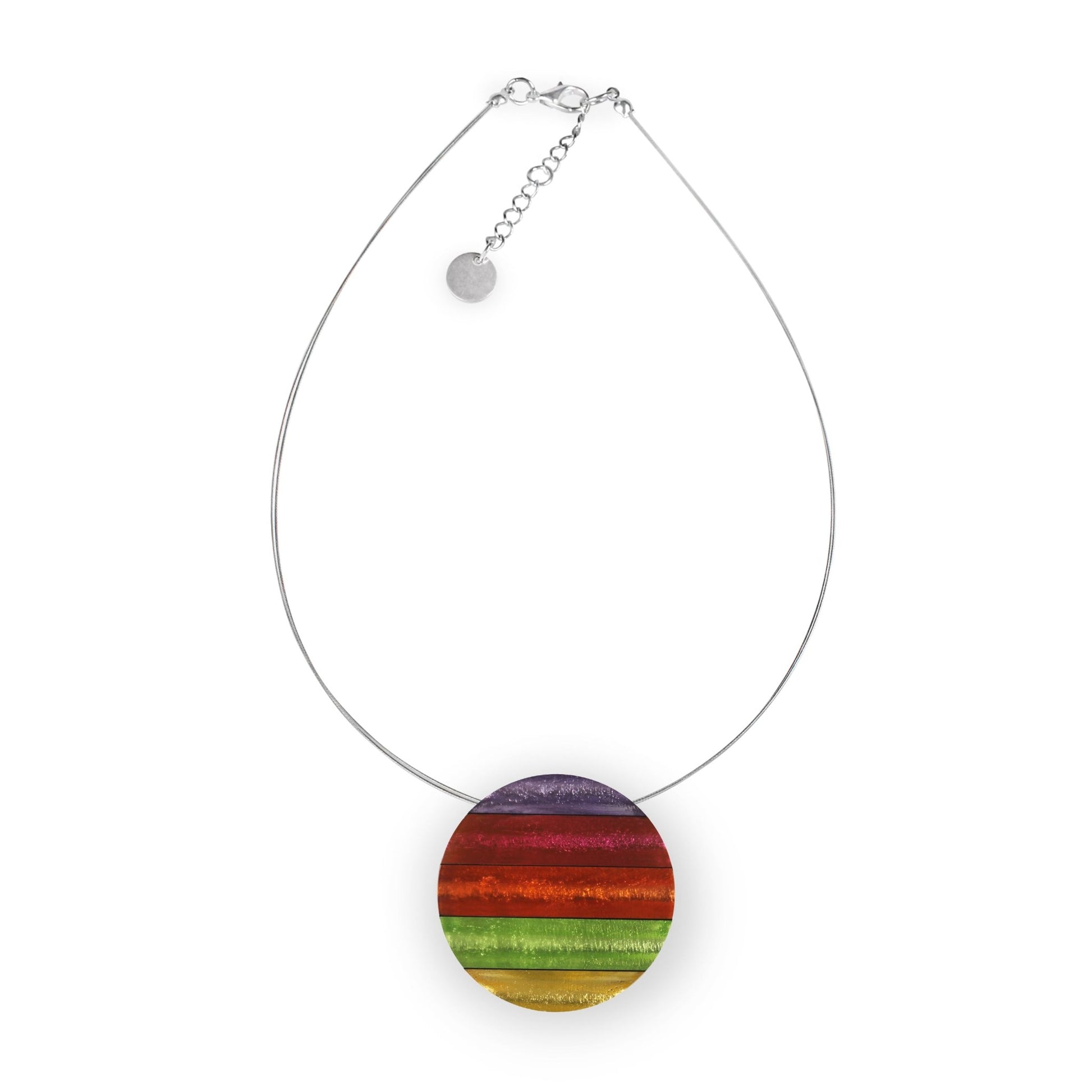 Sherbet Geometric Circles Shiny Pendant | The Jewellery Stop